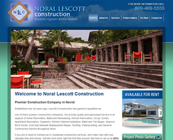 Lescotts Construction - Web Design