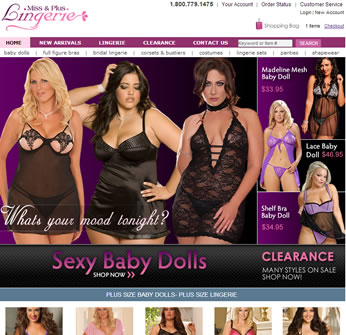 Miss & Plus Lingerie - Ecommerce Website Design